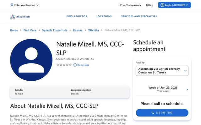 Natalie Mizell, MS, CCC-SLP
