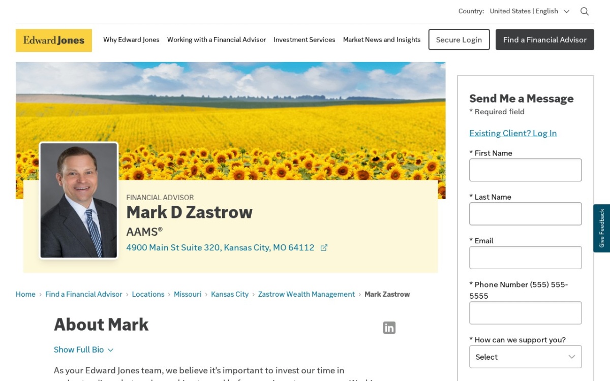 Edward Jones - Financial Advisor: Mark D Zastrow