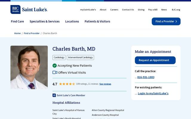 Charles W Barth III, MD