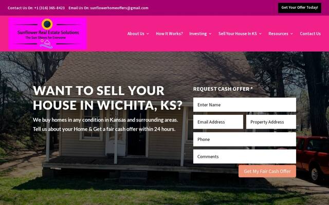 Sunflower Home Cash offers & Real Estate Solutions. She Buys Houses