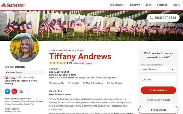 Tiffany Andrews - State Farm Insurance Agent