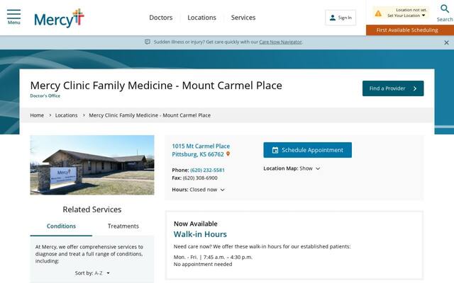 Mercy Clinic Family Medicine - Mount Carmel Place