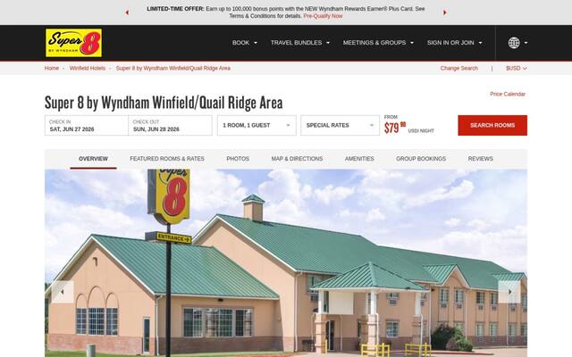 Super 8 by Wyndham Winfield/Quail Ridge Area