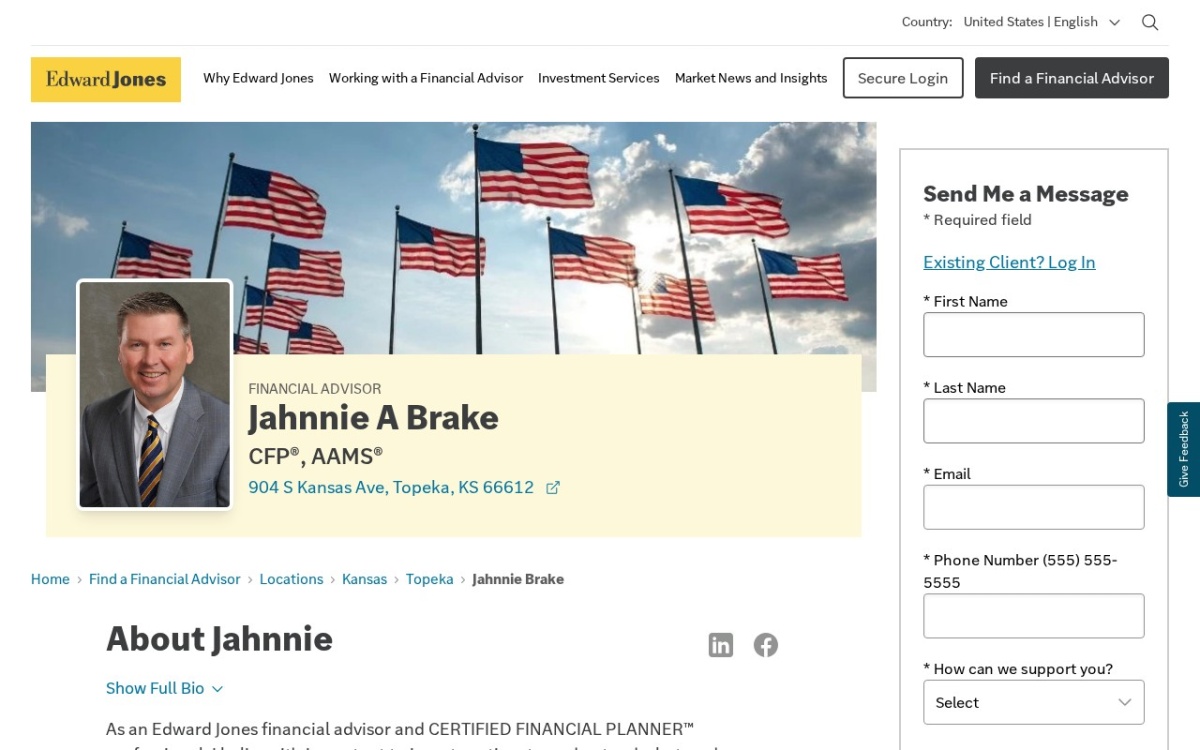 Edward Jones - Financial Advisor: Jahnnie A Brake, CFP®|AAMS®