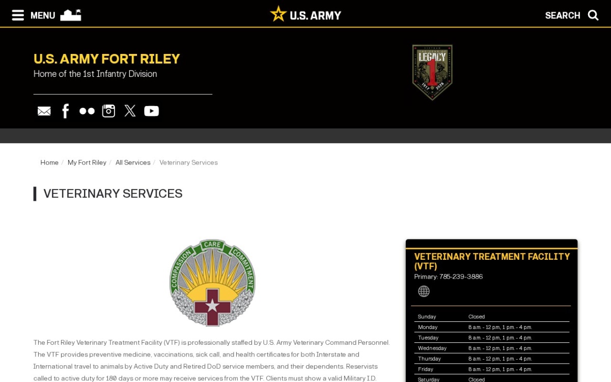 Fort Riley Veterinary Treatment Facility