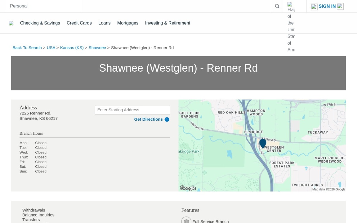 Shawnee (Westglen) - Renner Rd