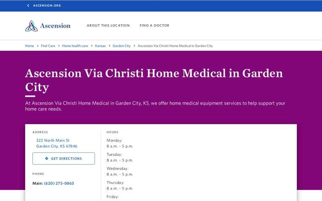 Ascension Via Christi Home Medical in Garden City