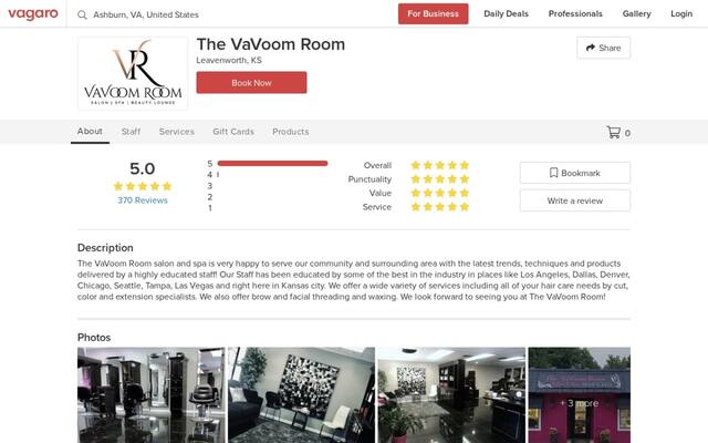The VaVoom Room Color and Extension Salon