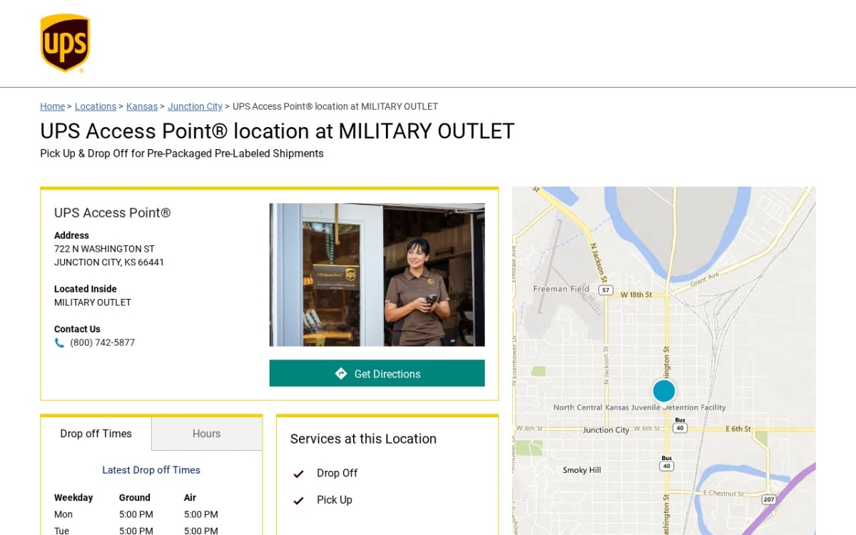 UPS Access Point location
