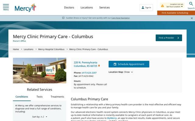 Mercy Clinic Primary Care - Columbus