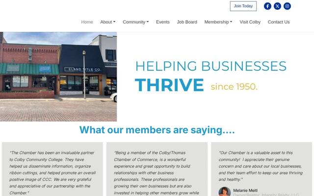 Colby Thomas County Chamber of Commerce
