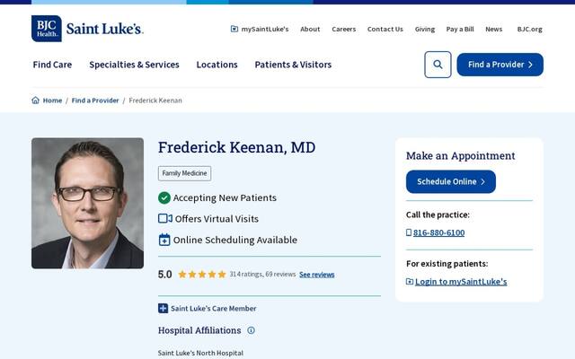 Frederick C Keenan, MD