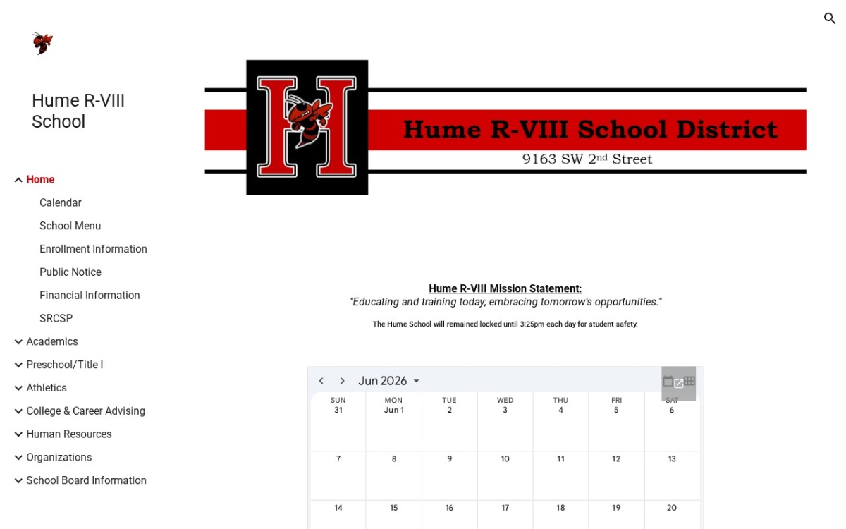 Hume R-8 School