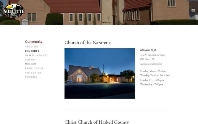 Sublette Nazarene Church