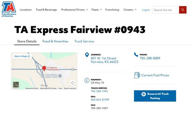 TA Express Fairview #0943