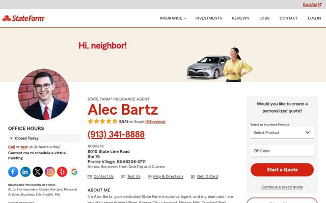 Alec Bartz - State Farm Insurance Agent