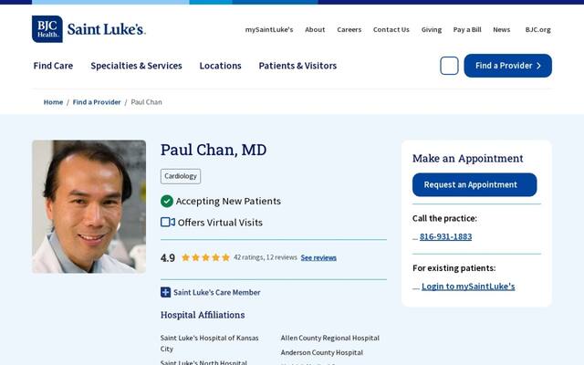 Paul S Chan, MD