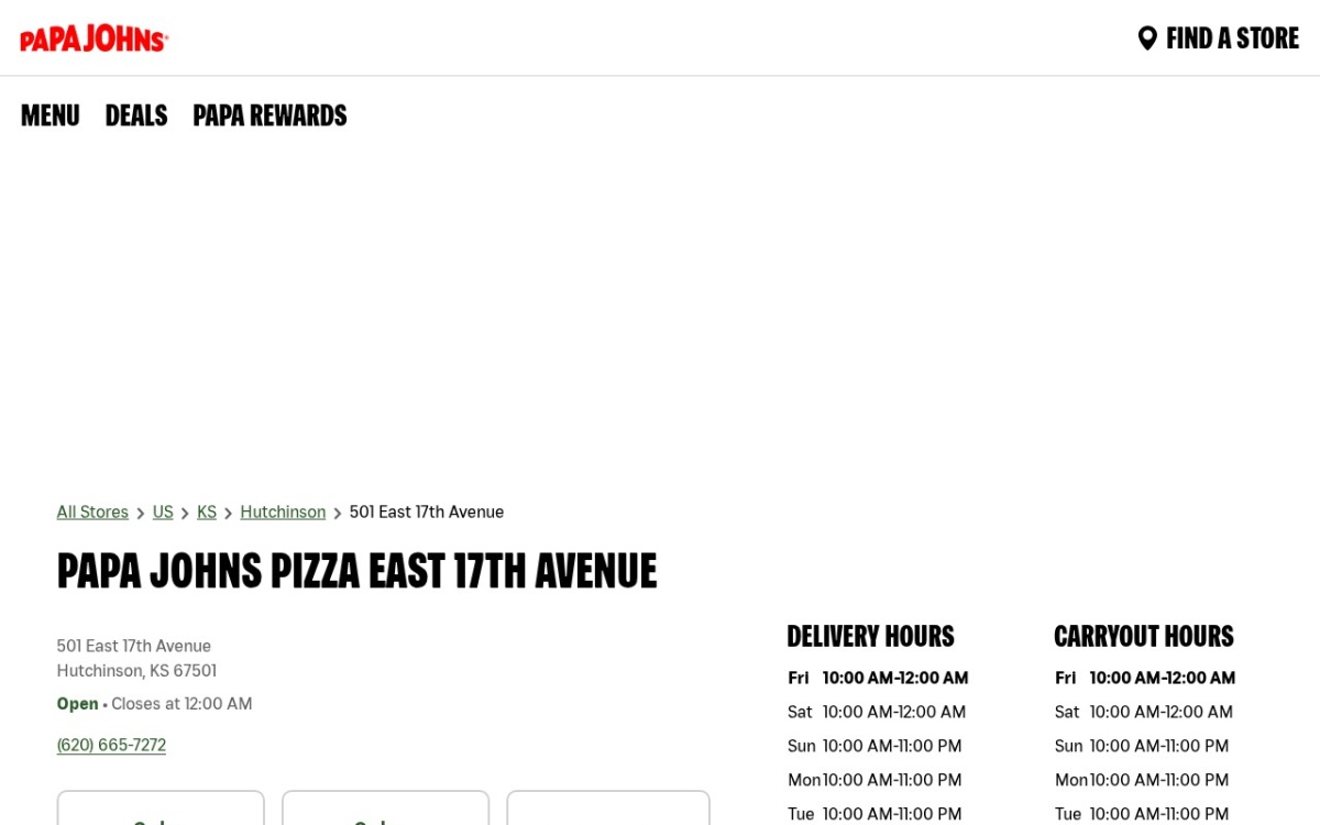 Papa Johns Pizza
