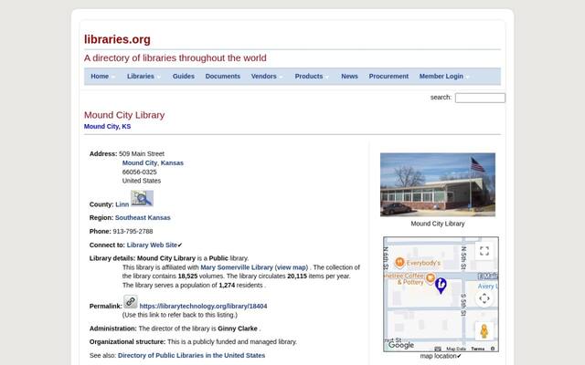 Mary Sommerville Free Library, Mound City