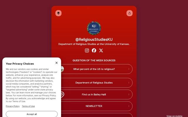 KU Department of Religious Studies