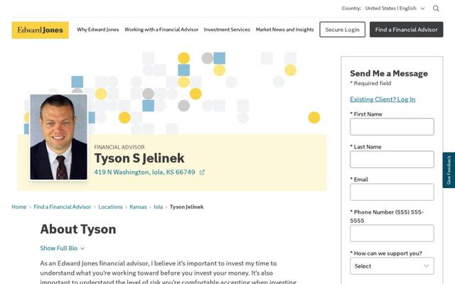 Edward Jones - Financial Advisor: Tyson S Jelinek