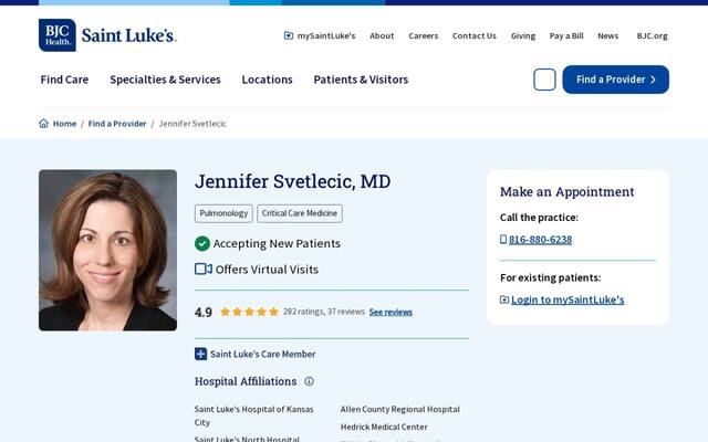 Jennifer A Svetlecic, MD