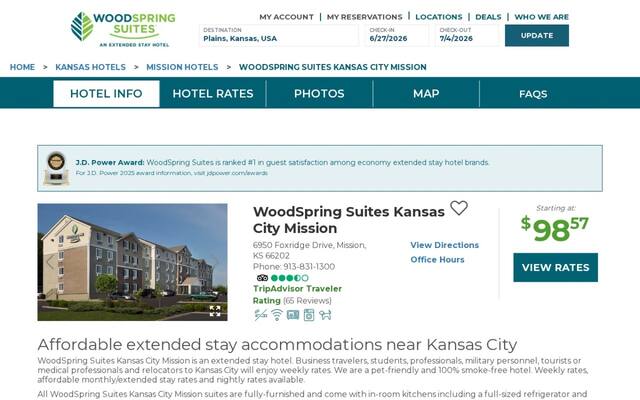 WoodSpring Suites Kansas City Mission