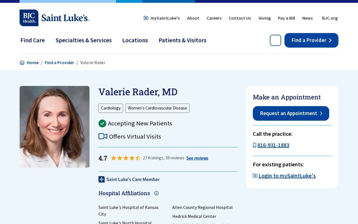 Valerie J Rader, MD