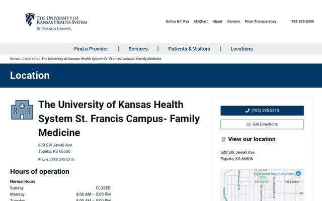 The University of Kansas Health System St. Francis Campus- Family Medicine (Jewell)