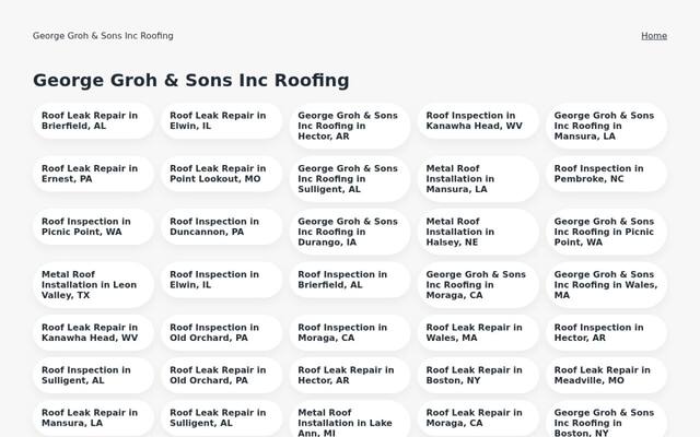 George Groh & Sons Inc Roofing & Sheet Metal