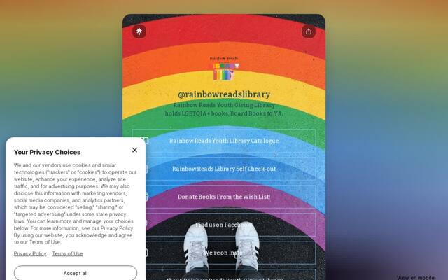 Rainbow Reads Youth Giving Library