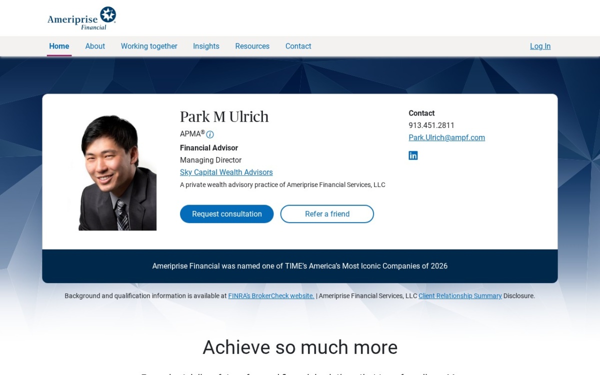 Park M Ulrich - Ameriprise Financial Services, LLC