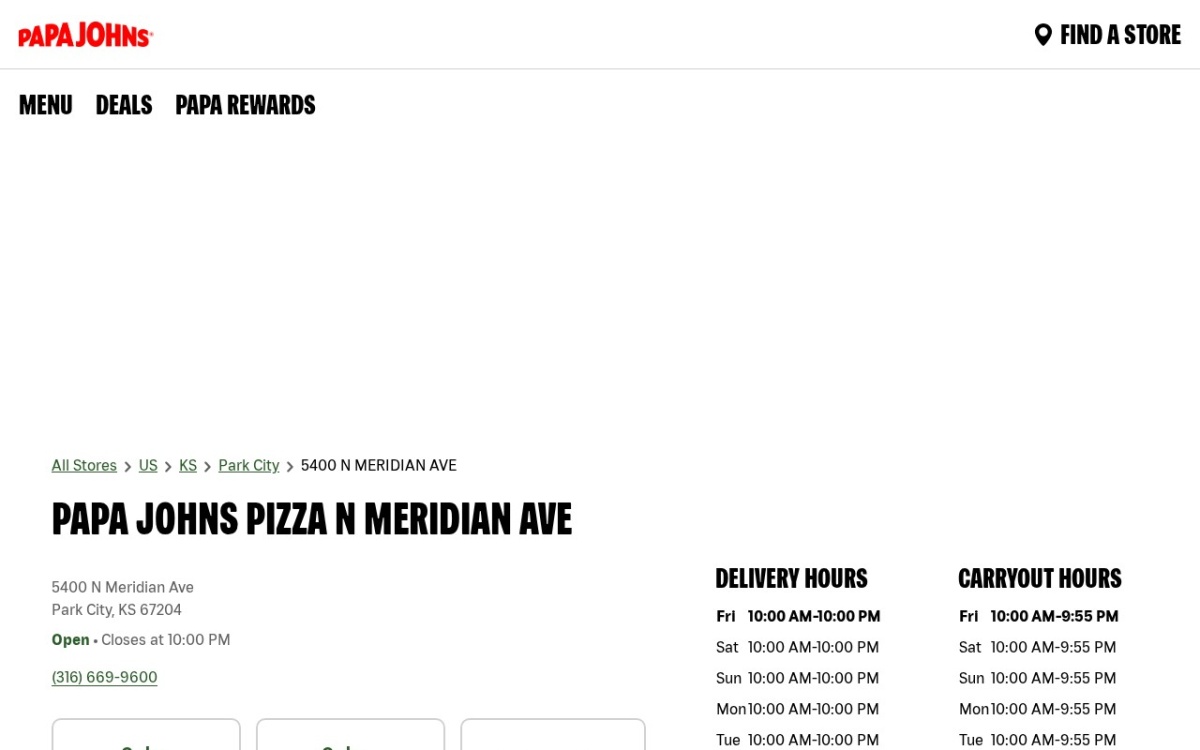 Papa Johns Pizza