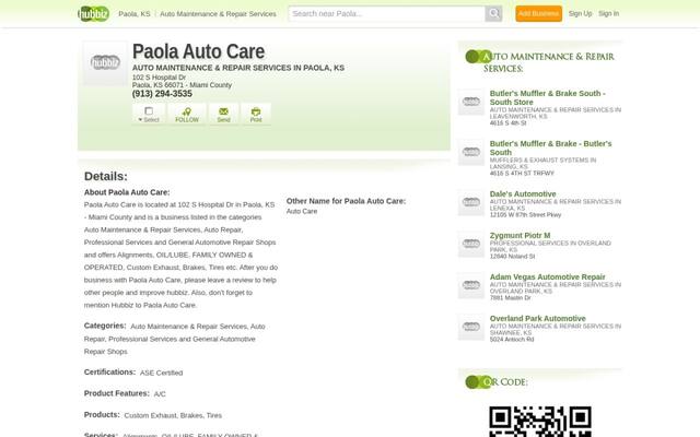 Paola Auto Care LLC
