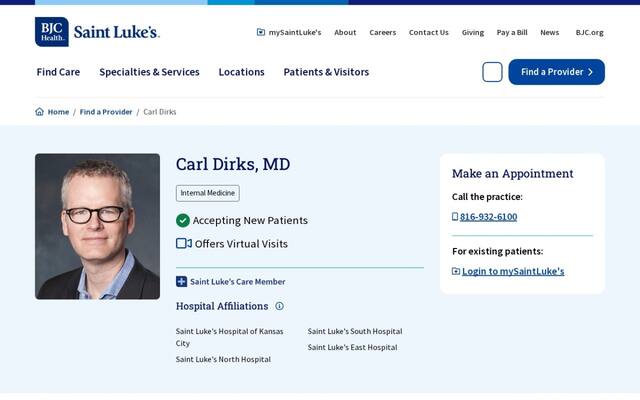 Carl D Dirks, MD