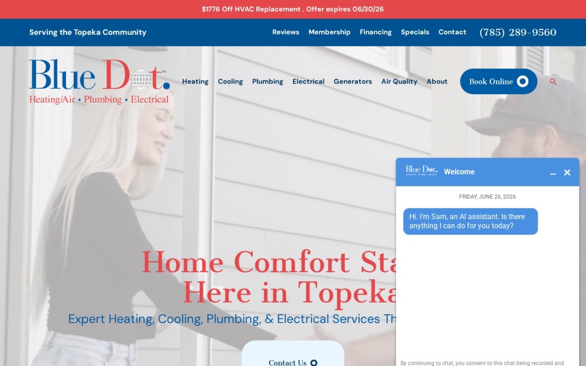 Blue Dot Heating, Air, Plumbing & Electrical