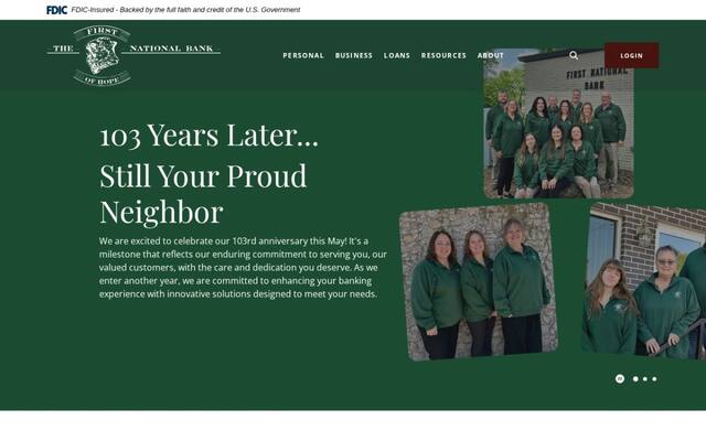 The First National Bank of Hope
