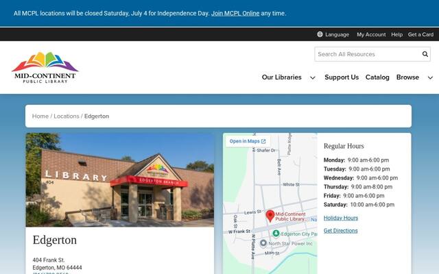 Mid-Continent Public Library - Edgerton Branch