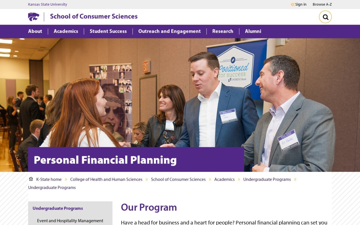 K-State Department of Personal Financial Planning (PFP)