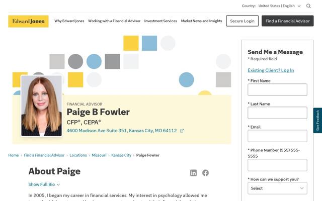 Edward Jones - Financial Advisor: Paige B Fowler