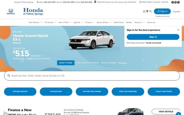 Honda of Tiffany Springs