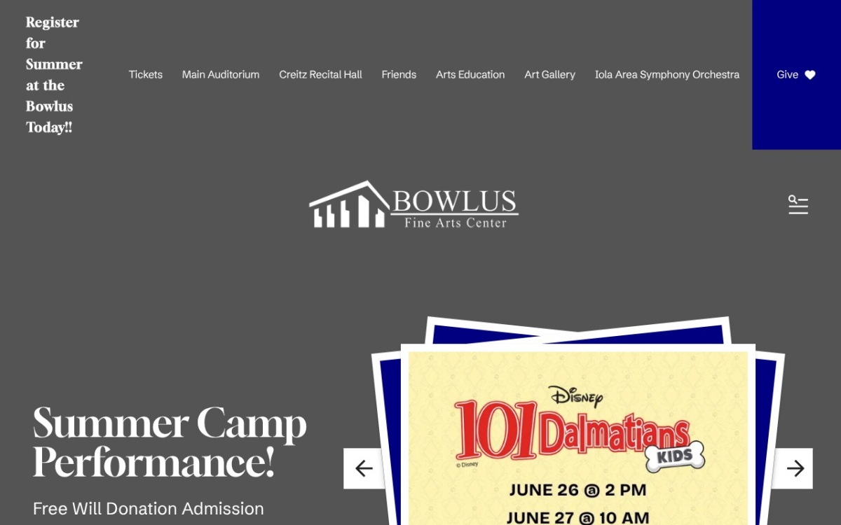Bowlus Thomas H Fine Arts Building