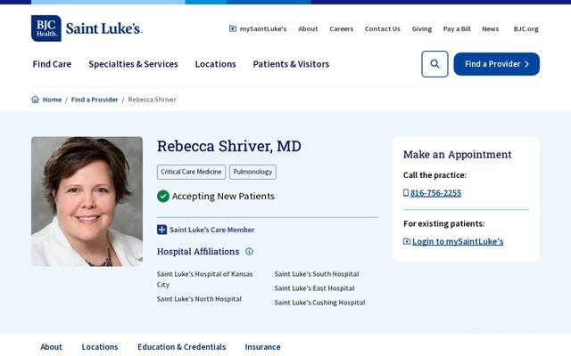 Rebecca L Shriver, MD