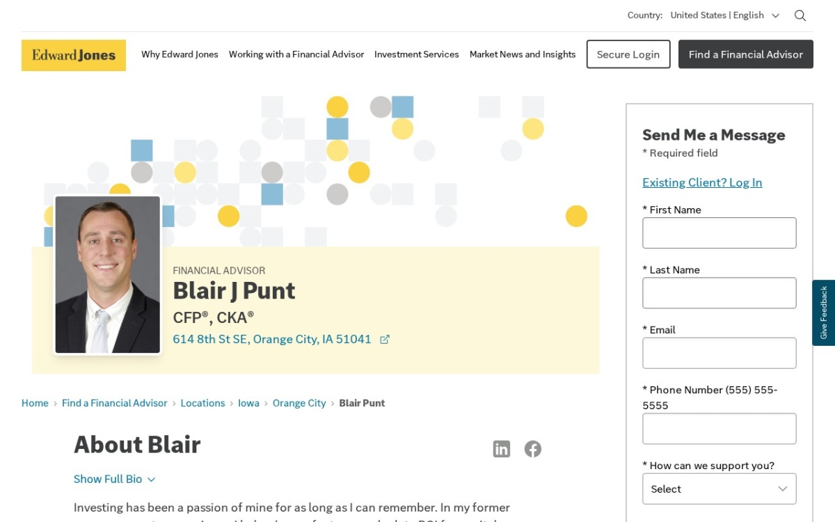 Edward Jones - Financial Advisor: Blair J Punt