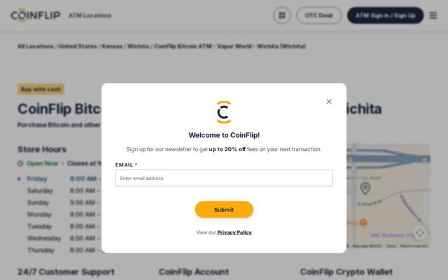 CoinFlip Bitcoin ATM - Vapor World - Wichita (Wichita)