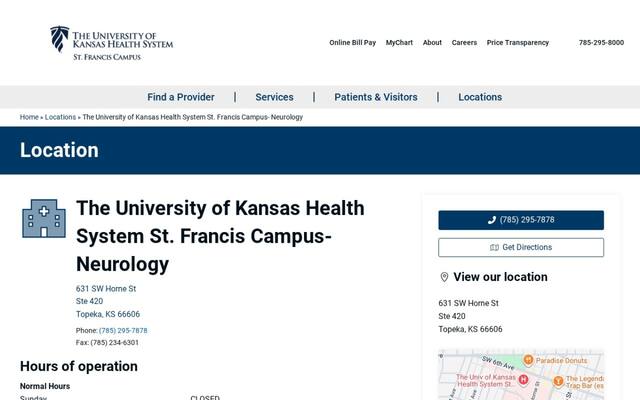 The University of Kansas Health System St. Francis Campus- Neurosurgery (Topeka)