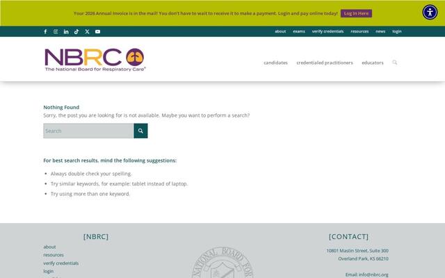 National Board For Respiratory Care Inc.