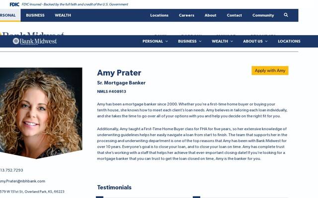 Amy Prater - Bank Midwest Mortgage - NMLS 408913