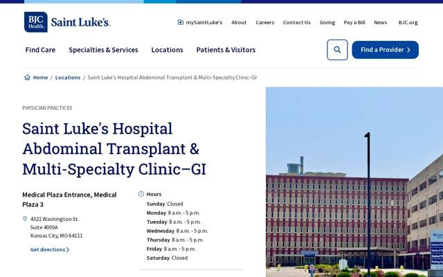 Saint Luke's Hospital Abdominal Transplant and Multispecialty Clinic (GI)