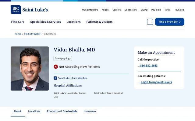 Vidur Bhalla, MD